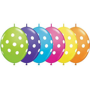 30cm Quick Link Tropical Assorted Big Polka Dots #90567 - Pack of 50