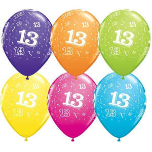 28cm Latex Printed: 28cm Round Tropical Assorted 13-A-Rnd #44745 - Pack of 50