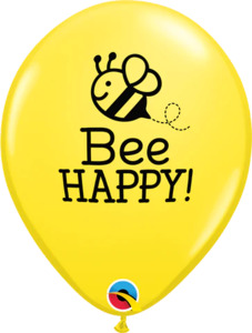 28cm Latex Printed: 11" Latex BEE Happy #16243-10 - Pack of 10