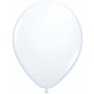 28cm Standard Latex: 28cm Round White Qualatex Plain Latex #39866 - Pack of 25