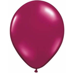 28cm Jewel Latex: 28cm Round Jewel Sparkling Burgundy Qualatex Plain Latex #43739 - Pack of 100