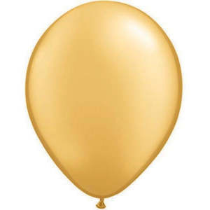 28cm Round Gold Qualatex Plain Latex #39872 - Pack of 25