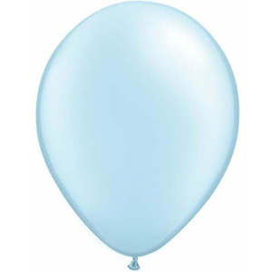 28cm Pearl Metallic Latex: 28cm Round Pearl Light Blue Qualatex Plain Latex #39812 - Pack of 25