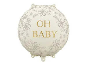 35cm Foil Balloon Disc OH BABY Balloon #FSFB284 Party Deco