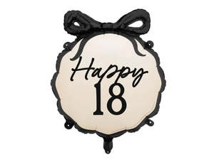 28cm Solid Colour Assortments: Foil Balloon "18" HAPPY BIRTHDAY 47cm x 53 #FB266-18