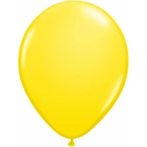 40cm Standard Latex: 40cm Round Yellow Qualatex Plain Latex #43906 - Pack of 50