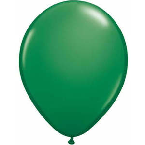 40cm Standard Latex: 40cm Round Green Qualatex Plain Latex #43869 - Pack of 50