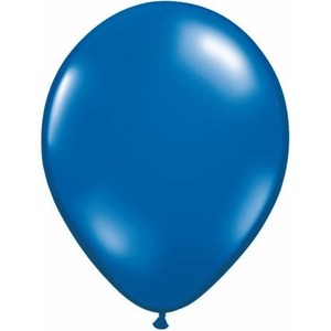40cm Jewel Latex: 40cm Round Jewel Sapphire Blue Qualatex Plain Latex #43900 - Pack of 50