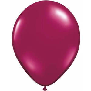 40cm Jewel Latex: 40cm Round Jewel Sparkling Burgundy Qualatex Plain Latex #43859 - Pack of 50