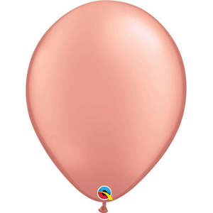 40cm Round Rose Gold Qualatex Plain Latex #57342 - Pack of 50