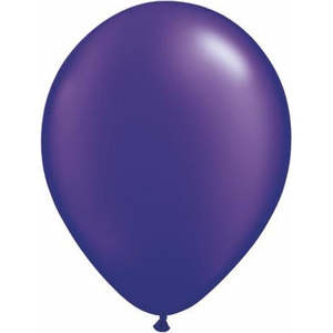 40cm Pearl Metallic Latex: 40cm Round Pearl Quartz Purple Qualatex Plain Latex #87177 - Pack of 50