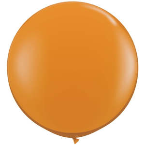 90cm Jewel Latex: 90cm Round Jewel Mandarin Orange Qualatex Plain Latex #43263 - Pack of 2