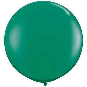 90cm Jewel Latex: 90cm Round Jewel Emerald Green Qualatex Plain Latex #43002 - Pack of 2