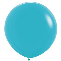 90cm Round Fashion CARIBBEAN BLUE Plain Latex #7091038- Each