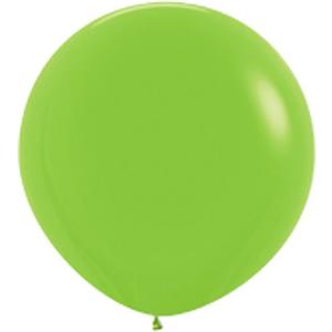 90cm Fashion Latex: 90cm Round Fashion LIME GREEN Plain Latex #7091165- Each