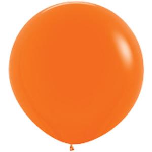 90cm Round Fashion ORANGE Plain Latex #7091061- Each