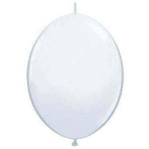 15cm Quick Link White Qualatex Quick Link Balloons #90172 - Pack of 50