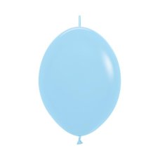 12" 30cm Latex LINKING Balloons Matte PASTEL BLUE #223132 - Pack of 50