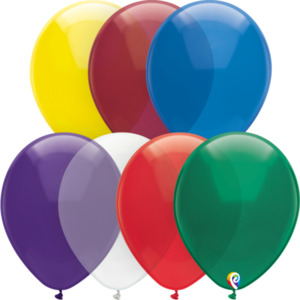 30cm Round Crystal Assorted Funsational Plain Pkg #72188 - Pack of 50