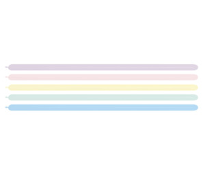 260T Matte Pastel ASSORTED Sempertex Plain Modelling Latex #20012372 - Pack of 100