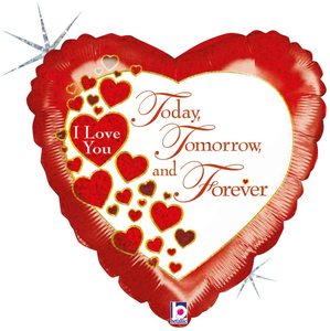 Number Shapes Rose Gold: 18" Foil LOVE you Today, Tomorrow & Forever #HA86398 209811