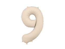 Special Run Latex Balloons: 86cm Foil Number NINE Light Warm Grey #9013J