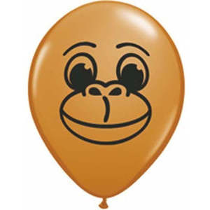12cm Round Mocha Brown Monkey Face #22905 - Pack of 100