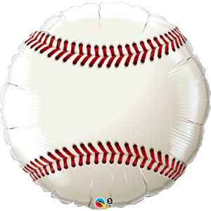 90cm Round Foil Baseball #21496 - Each (SW Pkgd.)