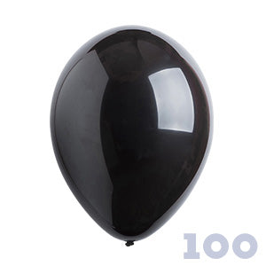 Party Basics 12" 30cm Fashion Black 100 bag PB298100