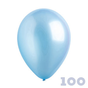 Foil Shapes Rose Gold: Party Basics 12" 30cm Pearl Powder Blue 100 bag PB570100
