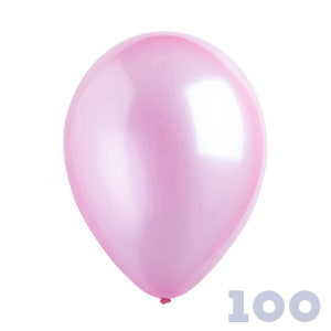 Foil Shapes Rose Gold: Party Basics 12" 30cm Pearl New Pink 100 bag PB540100