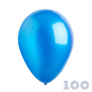 Party Basics 12" 30cm Metallic Blue 100 bag PB473100
