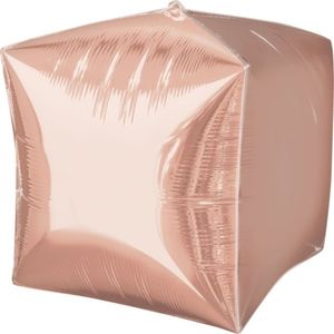 Northstar Foil Balloons: 15" Foil CUBEZ Rose Gold pack of 3 #HA36183