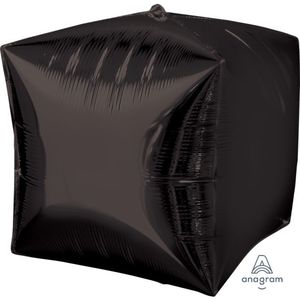 Northstar Foil Balloons: 15" Foil CUBEZ Black pack of 3 #HA28391
