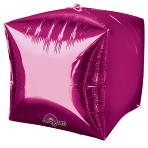 Northstar Foil Balloons: 15" Foil CUBEZ Bright Pink pack of 3 #HA28389