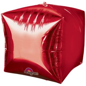 Northstar Foil Balloons: 15" Foil CUBEZ Red pack of 3 #HA28337