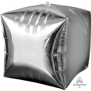 Northstar Foil Balloons: 15" Foil CUBEZ Silver pack of 3 #HA28335