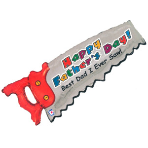 Fathers Day: 99cm Shape Foil Best DAD I Ever Saw #2585654 - Each ( Pkgd.)