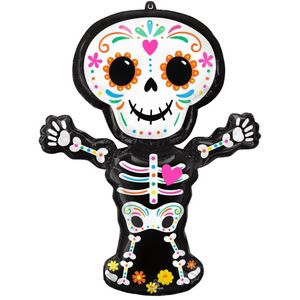 34" Foil Shape Day of the Dead SKELETON #43165
