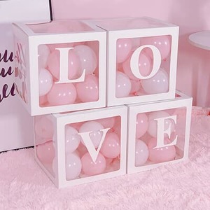 Valentines Day Latex Balloons: LOVE BOX - White #LOVEBOX