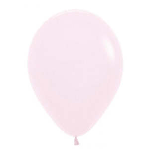 12cm Sempertex Latex: 12cm 5" Round Matte Pastel Pink Sempertex Plain Latex #20012385 - Pack of 50