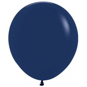 46cm Sempertex Latex: 18" Round Fashion NAVY BLUE Sempertex Plain Latex #5042044 - Pack of 50
