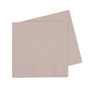 Napkins Plain Printed: LUNCH Napkin WHITE SAND 40Pk #FS6072WSP