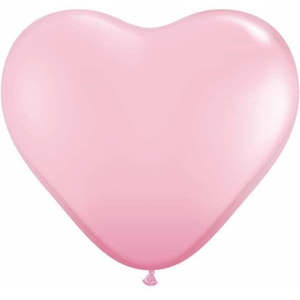 28cm Heart Pink Qualatex Plain Latex #43727 - Pack of 100