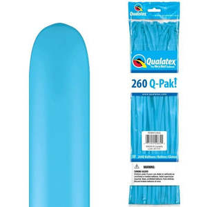 260Q Q-Pak Robin's Egg Blue Qualatex Plain Latex #54664 - Pack of 50