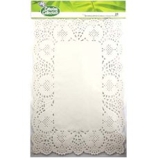 Paper DOYLEY/Doilies WHITE RECTANGULAR 10" x 14.5" P24 #AP372526