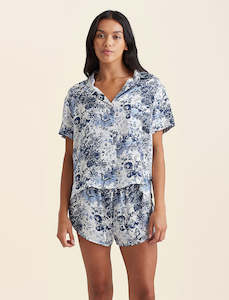 Silk Boxer Pj: Toile De Jouy Pure Silk Boxer PJ Set