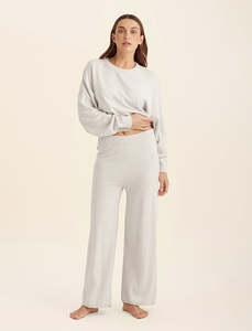 Lounge Pants: Cotton Cashmere Straight Leg Pant