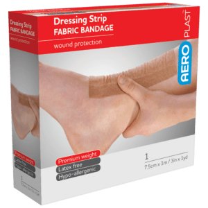 Family Refill: AEROPLAST Premium Fabric Dressing Strip 7.5cm x 1M