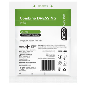 Family First Aid: Combine dressing 10x20cm (single)